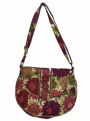 Vera Bradley Hello Dahlia Saddle Up Shoulder Crossbody Bag Purse Multicolor • $19.95