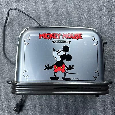 Sanyo SK-MT3 Disney Mickey Mouse Musical Pop Up Toaster Chrome TESTED WORKS • $58.38