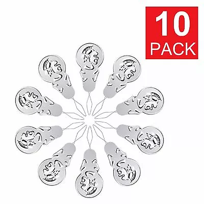$3.95 • Buy 10x  Silver Metal Wire Needle Threader Hand Machine Sewing Stitch Insertion Tool