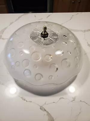 MCM Mid-Century Modern UFO Flying Saucer Atomic Metal Dome Ceiling  Fixture • $46.50