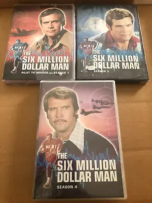 The Six Million Dollar Man Seasons 1 2 And 4 Sealed Dvd Nice!! • $16.99