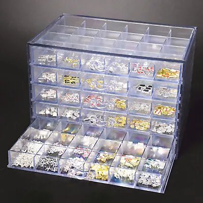 5 Layers Nail Art Supplies Display Organizer 120 Grids Nail Art Storage Box • $22