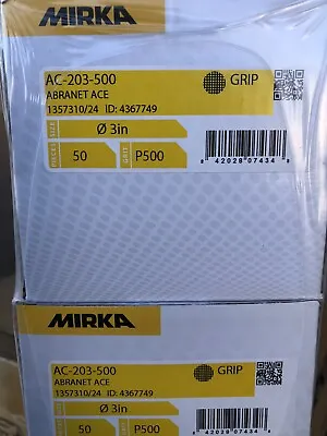 Mirka AC-203-500 Abranet Ace 3  Mesh Grip Disc 500g 50/Box • $23.95