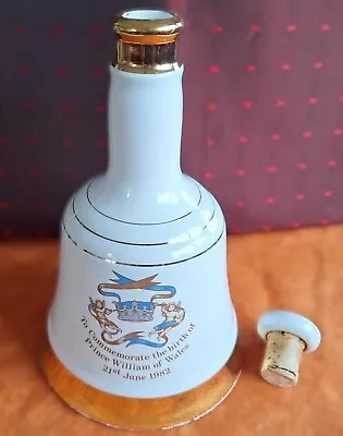 Wade Bell's Whisky Porcelain Decanter Commemorating Birth Of Prince William .50c • £8.80