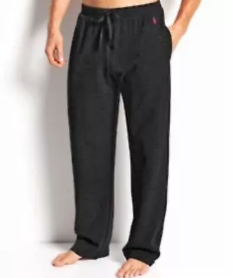 POLO RALPH LAUREN Lounge Pants Mens Large Black Drawstring Waffle Knit Sleepwear • $20