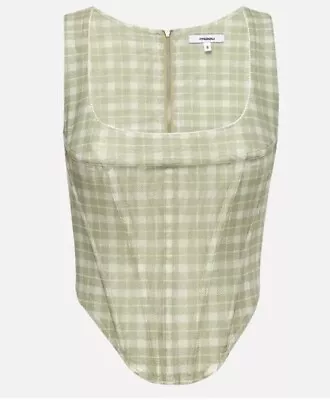 Miaou Campbell Corset NWT Med Limon Plaid • £39.38