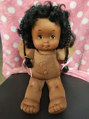 Vintage Magic Nursery Doll BABY 1989 Mattel Original Outfit African American • $25