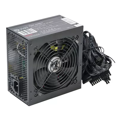 VIDA Black PSU Power Supply 500W/650W/750W Computer Desktop PC ATX 120mm Fan • £27.95