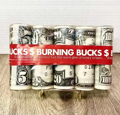 Vtg Burning Bucks Fire Starters Novelty Replica US Bills Fun Gift Prank • $10