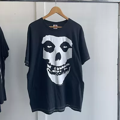 Vintage 2004 Misfits Skull Contrast Stitch Shirt • $50