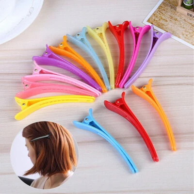 10X Basic Hair Clamp Clip Claw Hair Grip Clips Hairdressing Sectioning Cutting  • £1.59