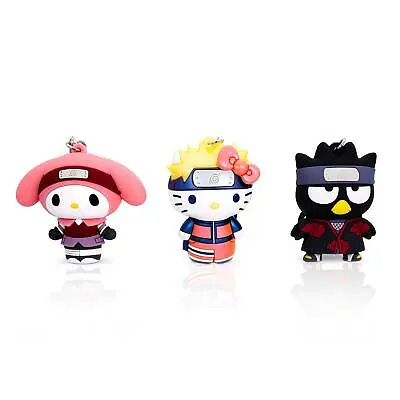 Hello Kitty X Naruto 3D Foam Figural Bag Clip 3-Piece Set • £33.72