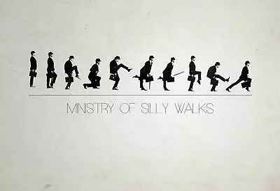 Monty Python Ministry Of Silly Walks Print Art Silk Poster • $2.47