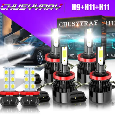 $34.99 • Buy For Captiva Sport 2012-2015 6000K LED Headlight + Fog Lights 6 Bulbs Combo