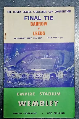 1957  RUGBY LEAGUE CUP FINAL    BARROW V LEEDS   Programme • £4.99