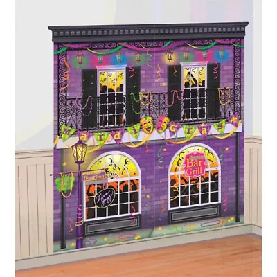 Mardi Gras Party Scene Setter Wall Decoration Kit New Orleans Decoration • £7.99