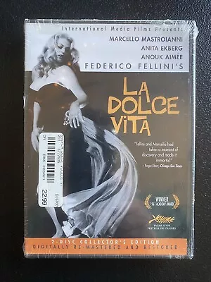 LA DOLCE VITA DVD 2 Disc Collector’s Edition Federico Fellini NEW! • $29.95