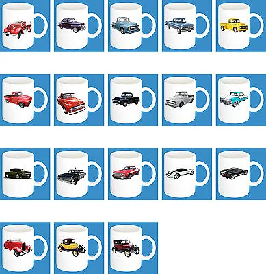 300ml Ceramic Mug With Motif: Ford USA Car Models Coffee Cup Part 1/2 • $27.20