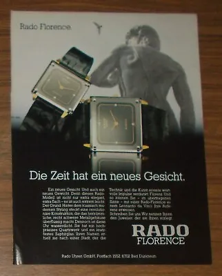 Rare Advertising Vintage RADO FLORENCE Watch 1982 • £4.10