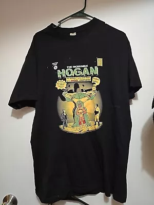 WWW/WWF/NWO Hulk Hogan X Superhero The Incredible Hulk Black T Shirt Size Large • $2.99