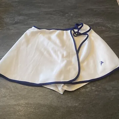 Vintage Stagwhites Tennis Skirt White Button Front Retro EUC Size 8 #A • $24