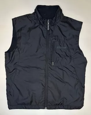 Marmot Vest Mens Large Black Windstopper Outdoors Full Zip Softshell Fleece • $29.95