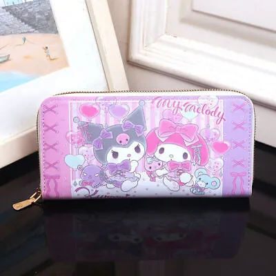 Kuromi Cinnamoroll Mymelody Wallet Pompompurin Hello Kitty Coin Purse Phone Bag • $25.29