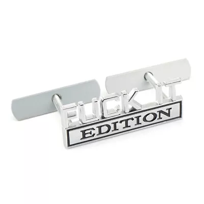 Chrome Metal F*CK IT Emblem Car Front Grille 3D Badge Nameplate For Rio Chevy GM • $14.24