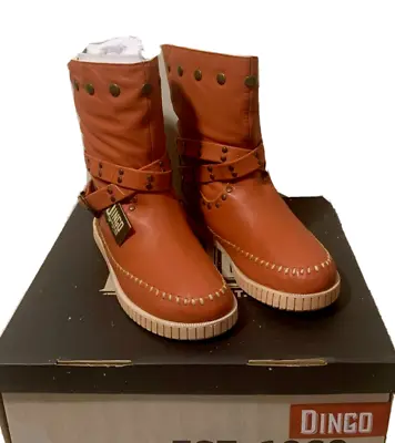 Dingo Womens Size 8 M Rust Malibu Harness Moc Ankle Boots Leather DI158 • $56.10