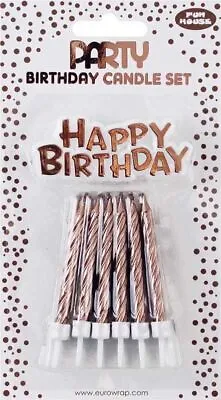 Rose Gold Age 50th & Happy Birthday Party Decorations Buntings Banners Balloons • £3.99