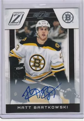 Matt Bartkowski 2010-11 Panini Zenith Auto 845/999 Boston Bruins • $3.99