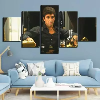 Al Pacino Scarface Framed 5 Piece Movie Canvas Wall Art Painting Wallpaper Poste • $249