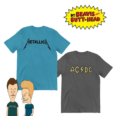 Beavis And Butthead T Shirt Couple's Costume AC DC Metallica  Halloween  UNISEX • $17.99