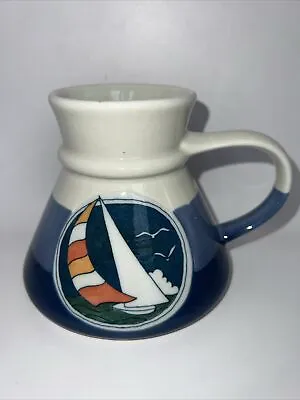 Otagiri Japan Vintage 1980’s Spill Safe Travel Mug With Sailboat Design • $18