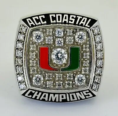 HUGE 2017 Miami Hurricanes 🏈 Champions Football Championship Ring‼️ NFL Player • $1895