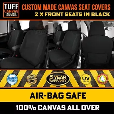 Tuff HD TRADE FRONT Canvas Seat Covers For Mazda BT50 UP UR 3/4 Bench 11-20 BLK • $169