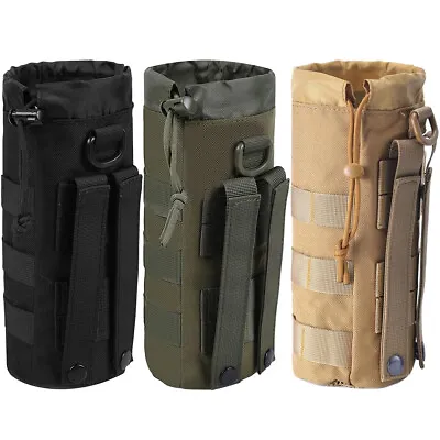 Military Molle Travel Water Bottle Holder Tactical Backpack Attachment Pouches • $8.98