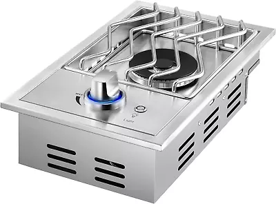 15000 BTU Propane Side Burner Stainless Steel Outdoor Kitchen BBQ Grill Island • $501.35