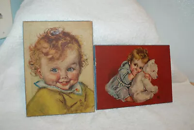 Lot 2 Vintage Maud Tousey Fangel Prints Of Little Girl • $25