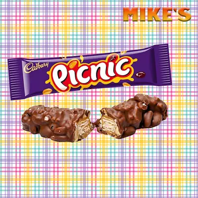 Full Box Of 36 Bars Cadbury Picnic Full Size Bar 48.4g Tracked Post Only £24.99 • £24.99