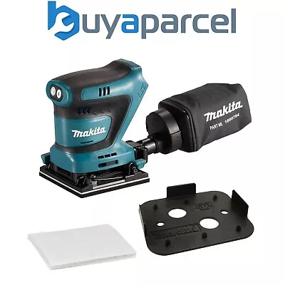 Makita DBO481Z 18v LXT 114mm 1/4 Sheet Finishing Cordless Palm Sander + Clamp • £84.99