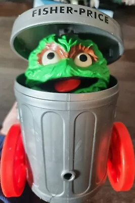 Fisher Price Vintage Oscar The Grouch #177 Pop Up Pull Toy 1977 Bin Z3 • $8.99