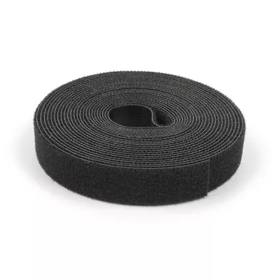 Black Hook & Loop Back To Back Strap Tape Roll Tape 1cm 2cm 3cm 4 5 Wide X 5m • $25.95