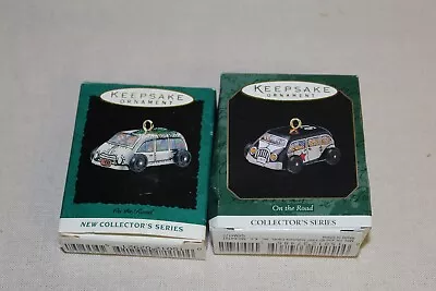 2 Hallmark Miniature Keepsake Ornaments Vintage On The Road Cars Christmas • $4.76