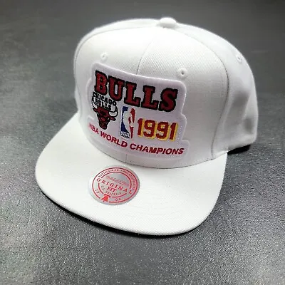 100% Authentic Chicago Bulls Mitchell Ness 1991 NBA Champions Snapback Hat Cap • $32.30