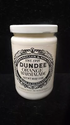 Dundee Orange Marmalade Jar WLid 16oz James Keiller & Son Milk Glass (LAST ONE) • $24.95