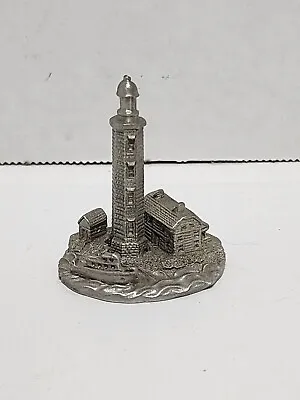 VTG Spoontiques Pewter Lighthouse 8679 Miniature Nautical Figurine Boat Ocean  • $8