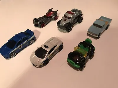 Matchbox Lot Of 6 Loose Cars Batmobile Nissan Mitsubishi Lamborghini Police • $15