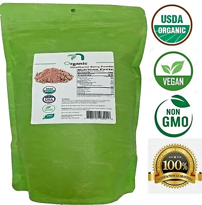 1 Lbs (16 OZs) Organic Hawthorne Berry Powder. FREE SHIPPING! • $19.75