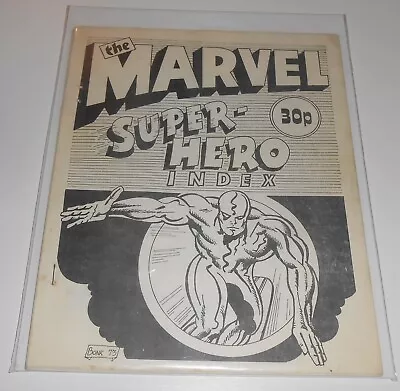 MARVEL SUPER-HERO INDEX Vintage UK Fanzine 1974 Silver Surfer Thor Kevin O'Neill • £200